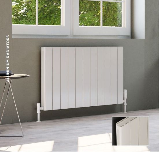 Allegro Aluminium radiator Horizontal White